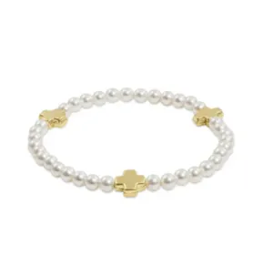XL Enewton Extends Signature Cross Pearl Pattern- Gold