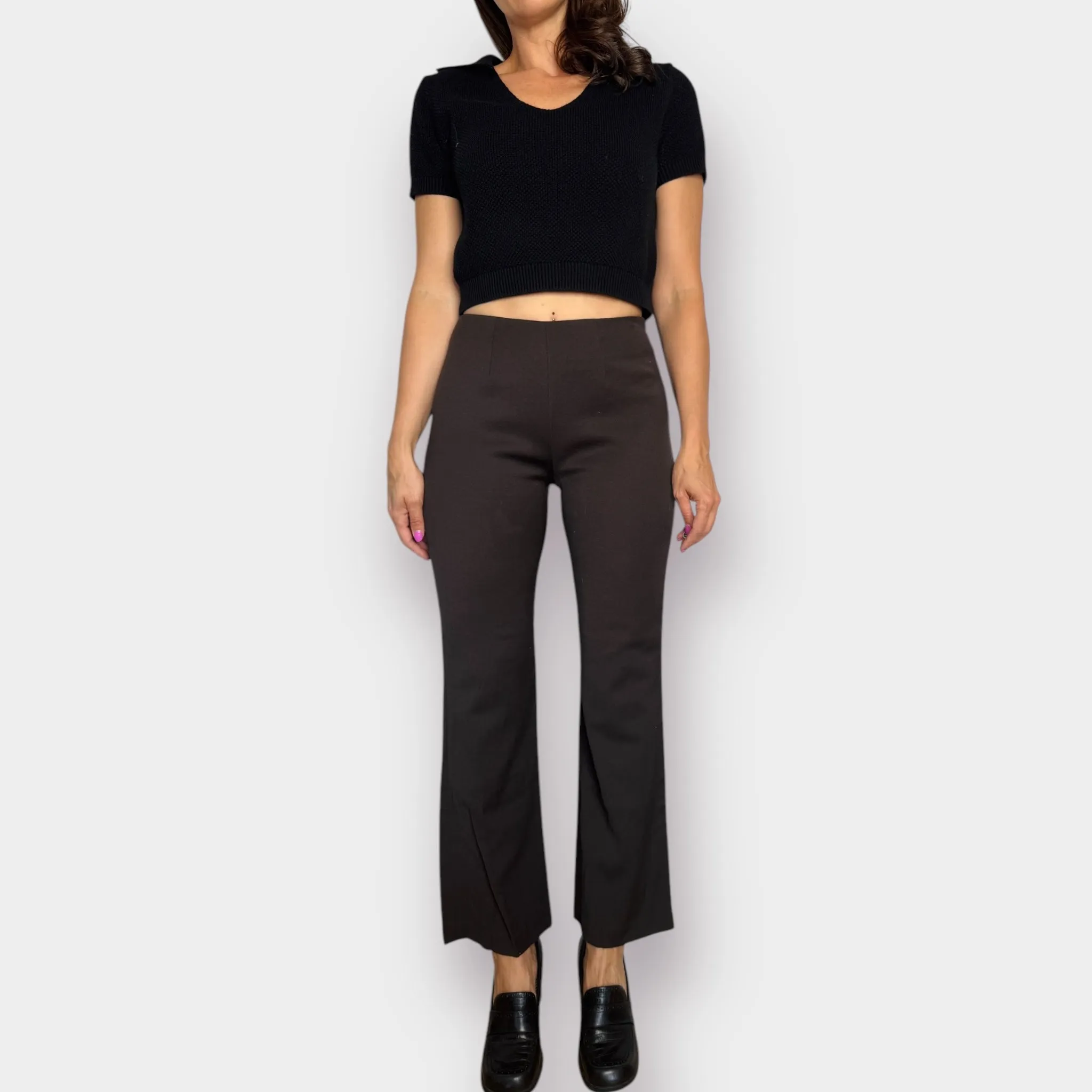 Y2K Italian Brown Wool Pants