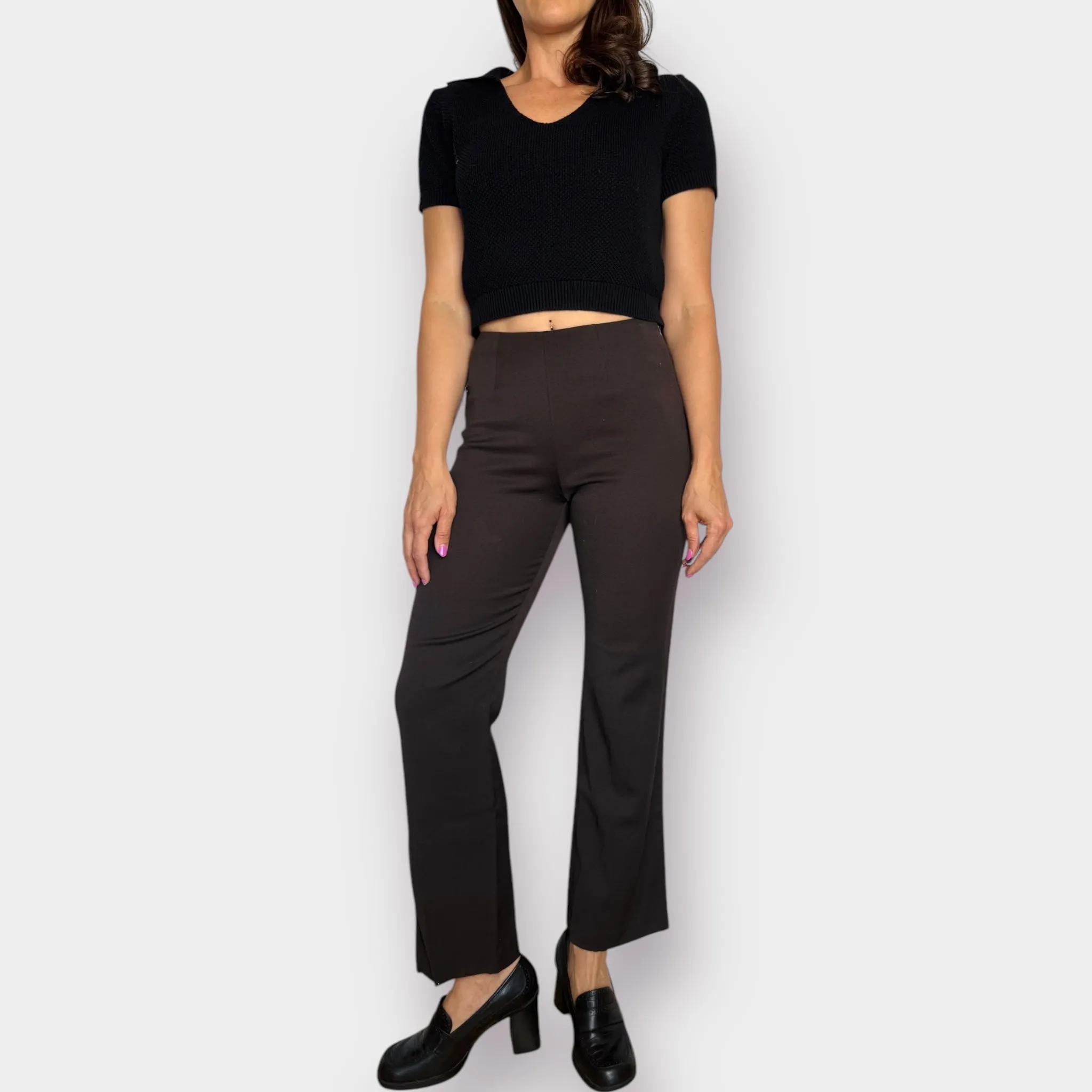 Y2K Italian Brown Wool Pants