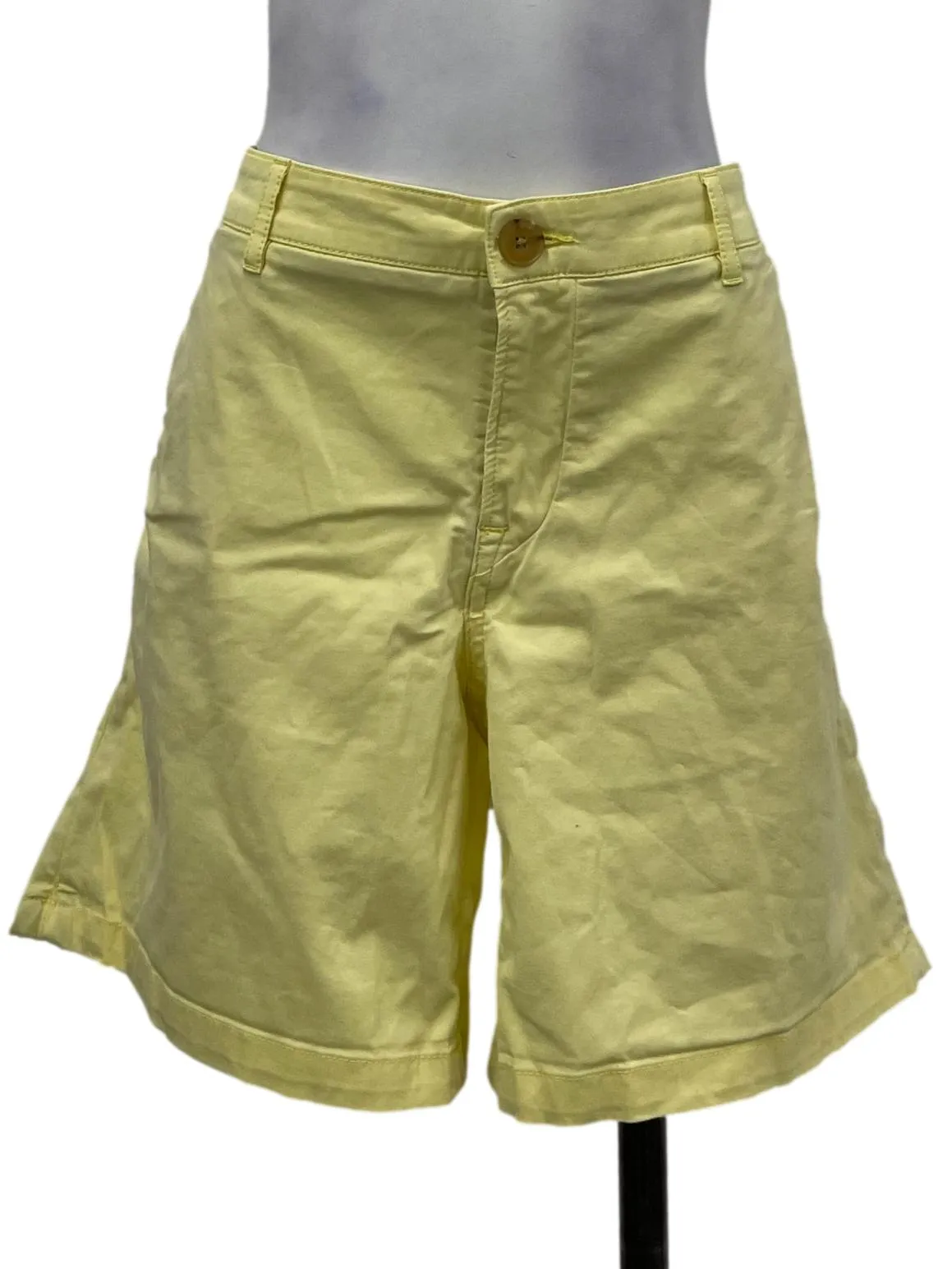 Yellow Cuffed Shorts