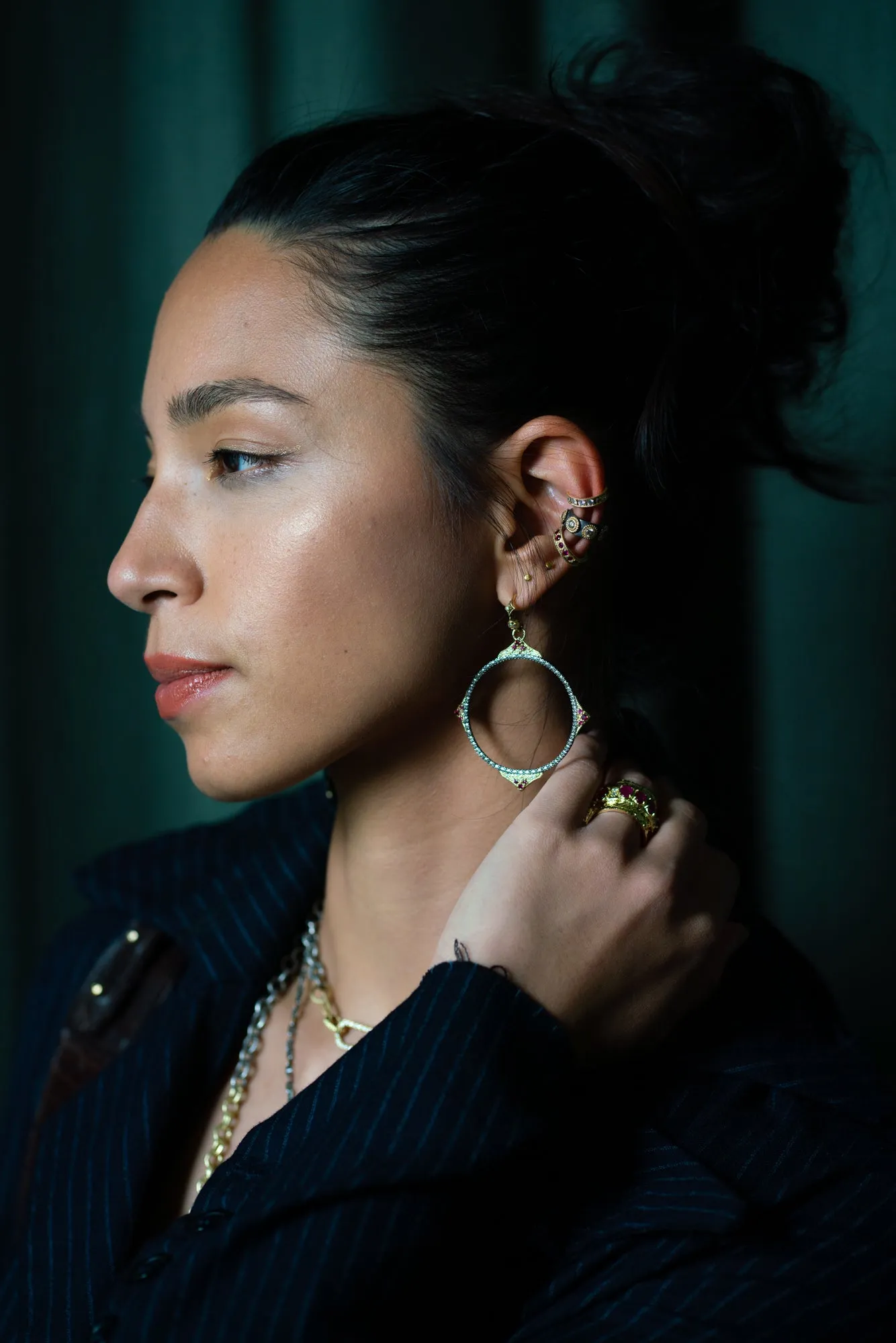 Yellow Gold Ear Cuff Earring