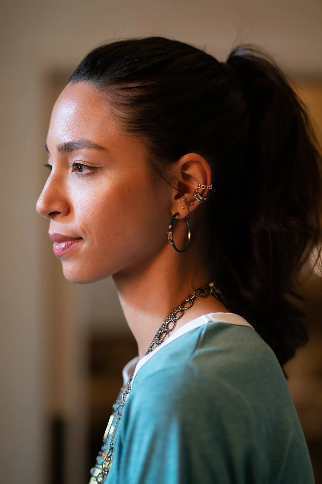 Yellow Gold Ear Cuff Earring