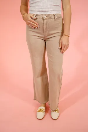 Z Ash Mocha Acid Wash Straight Leg Jeans