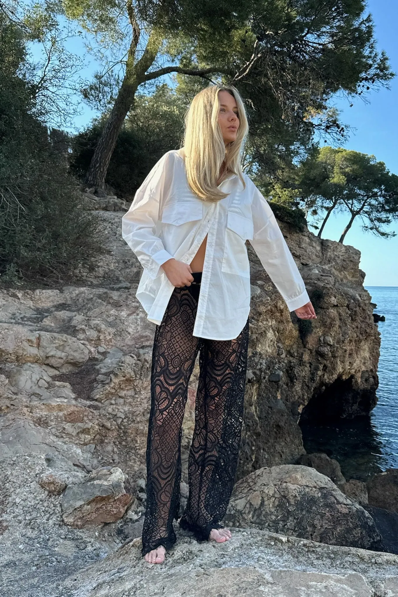 ZhannaIC Pants - Sort Blonde