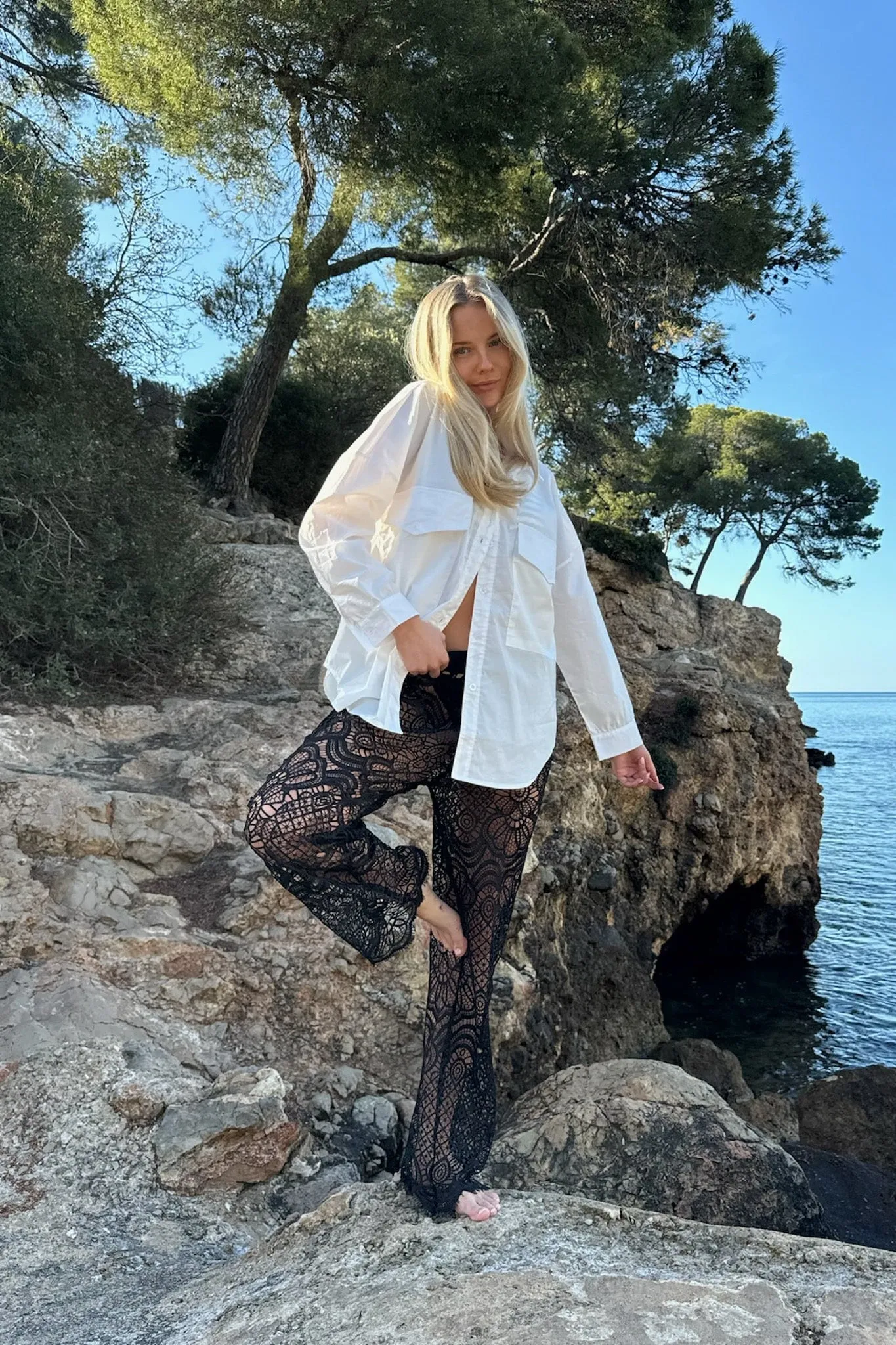 ZhannaIC Pants - Sort Blonde