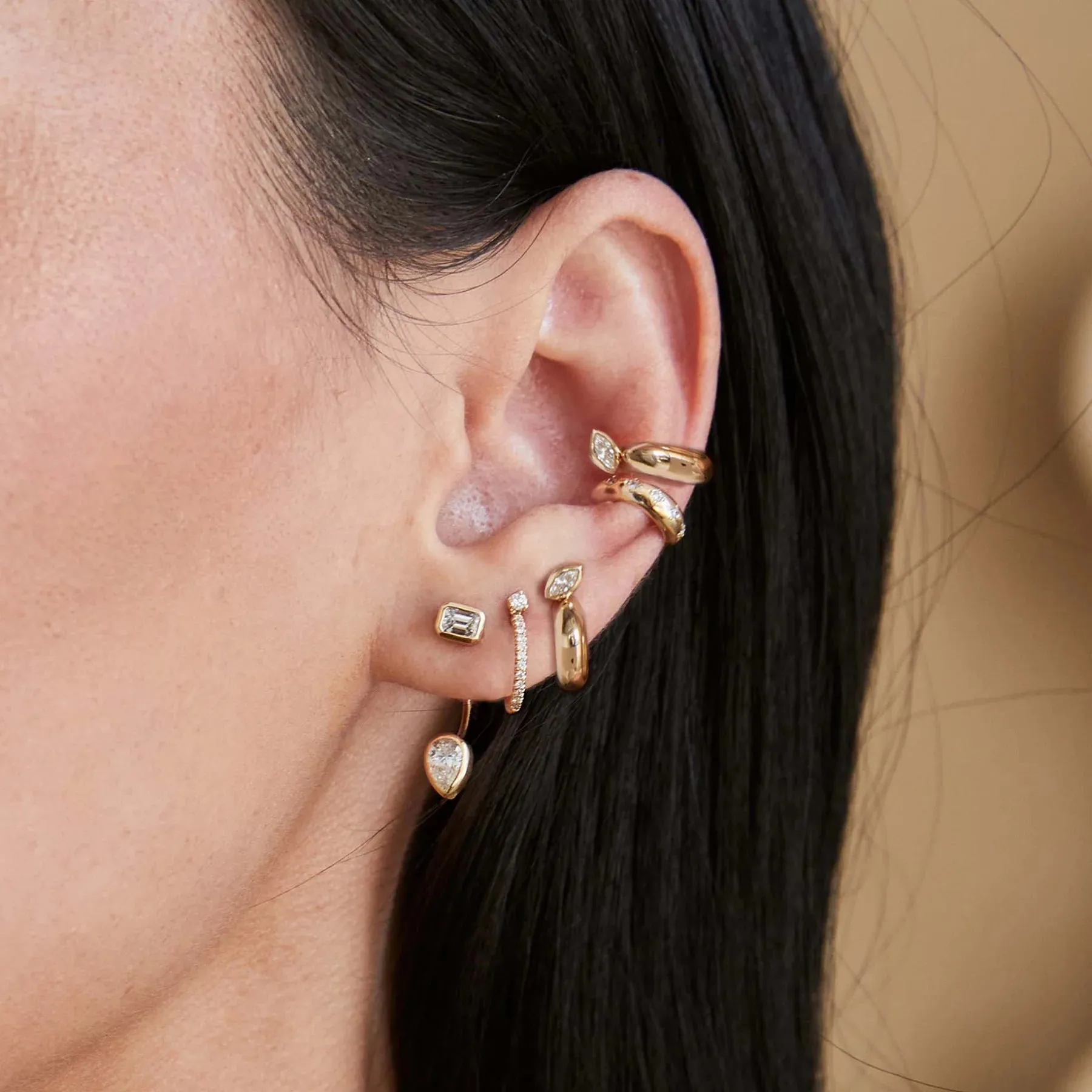 Zoe Chicco 5 Diamond Chubby Ear Cuff